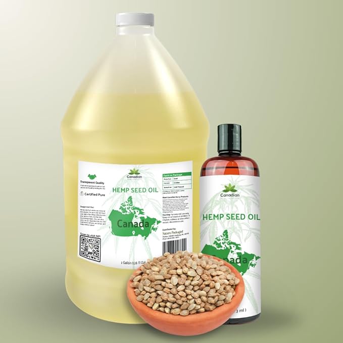 Hemp Seed Oil Direct from Canada - Hemp Seed Oil for Hair, Skin, Body - 16oz