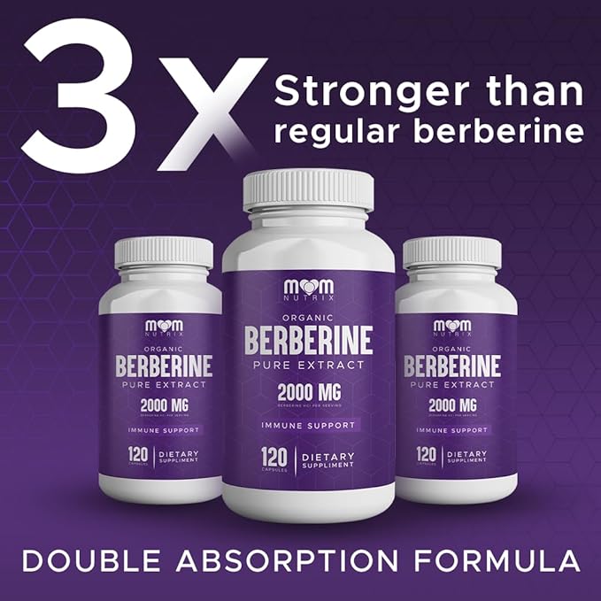THE MONK Organic Berberine Extract 2000mg - Vegan, Non-GMO - Immune Support - Berberine HCL Supplement for Women & Men - 120 Capsules