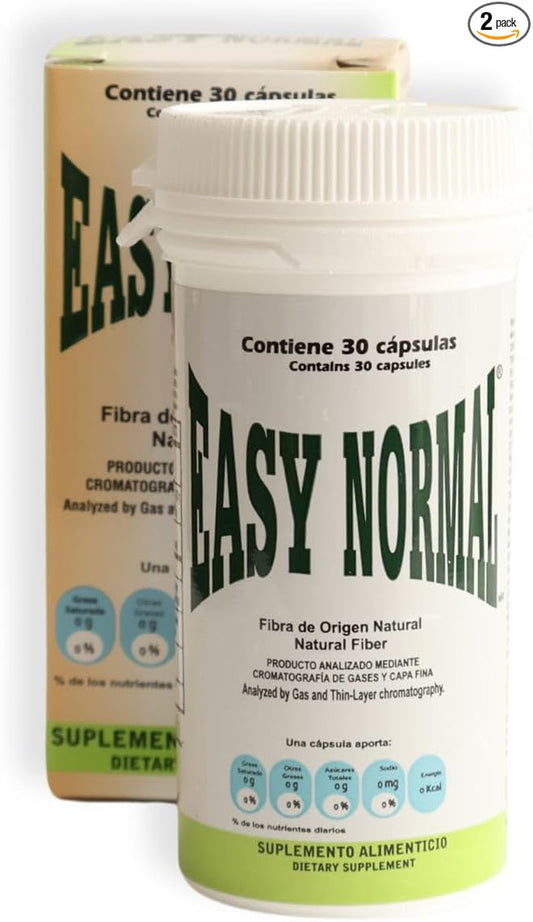 Easy Normal by Easy Figure | Fibra Natural en Cápsulas – Natural Fiber Capsules | 30 Cápsulas | 2 Pack