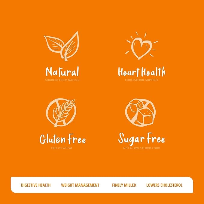 Sugar-Free Psyllium Husk Fiber Powder, Orange Flavored 32 oz