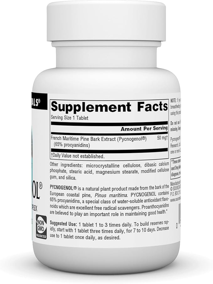 Source Naturals Pycnogenol 50 mg Proanthocyanidin Complex - 30 Tablets