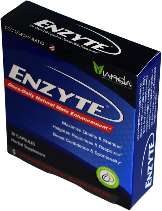 Enzyte® Natural Male Enhancement Bundle for Quality and Stamina with Asian Ginseng, Ginkgo Biloba, Grape Seed Extract, Horny Goat Weed - 12 Pack Bundle
