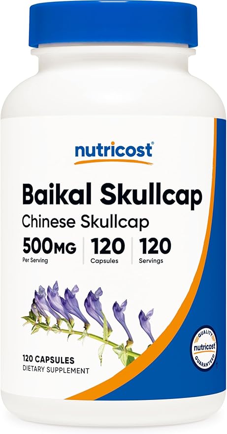 Nutricost Baikal Skullcap 500mg, 120 Vegetarian Capsules - Non-GMO, Gluten Free