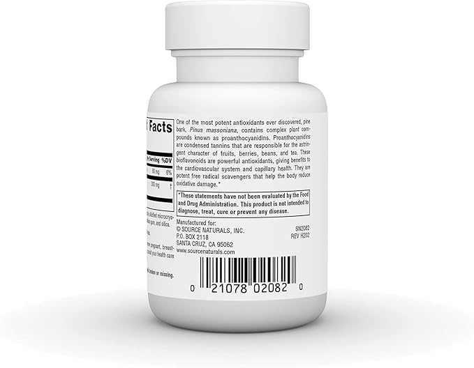Source Naturals Pine Bark Extract - Multi-System Antioxidant* - 150mg - 30 Tablets