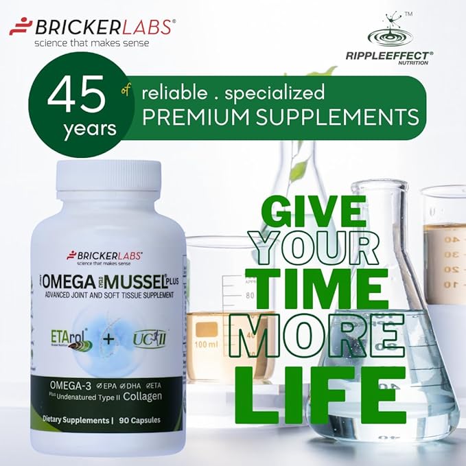Omega Cyclo - Mussel Plus UC-II, Premium NZ Green Lipped Mussel Plus UC-II Undenatured Type II Collagen, The Ultimate Joint Supplement for Joint Health and Comfort, 90 Capsules