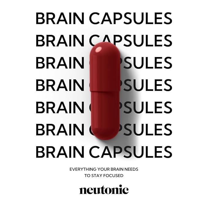 Neutonic Nootropic Brain Supplement | 1 Month Supply 90 Capsules | For Men and Women | Support Memory, Mental Clarity, Cognitive Function | Boost Focus, Energy, Brain Health