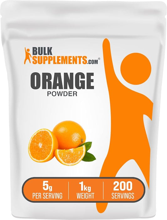 BulkSupplements.com Orange Powder - Orange Fruit Powder, Nutrient-Rich Flavoring - Gluten Free, 5g per Serving, 1kg (2.2 lbs) (Pack of 1)