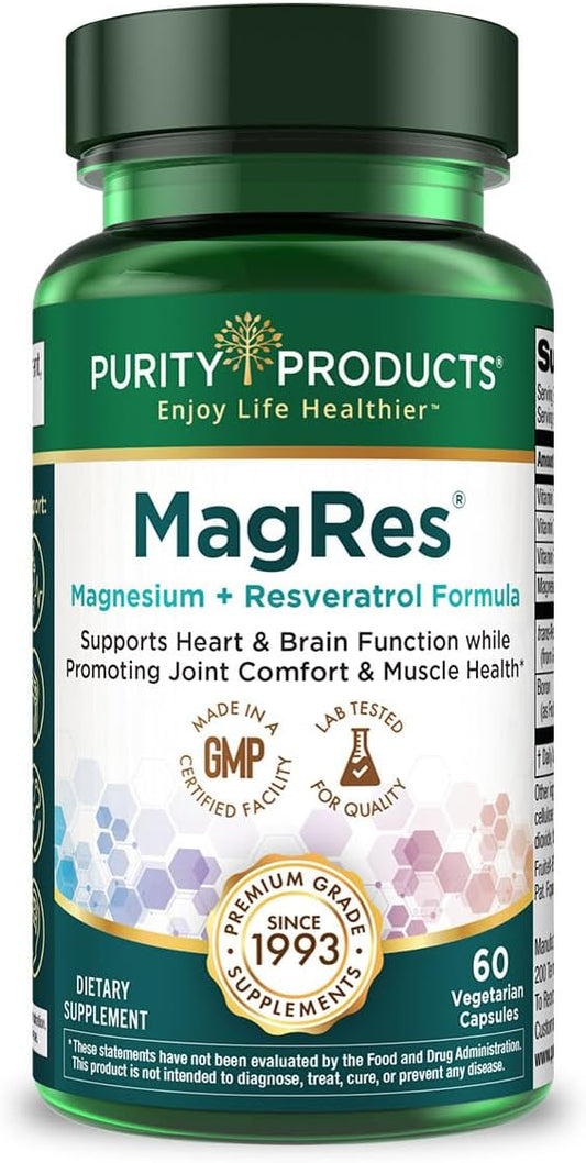 Purity Products - MagRes Formula Magnesium + Resveratrol 60 capsules