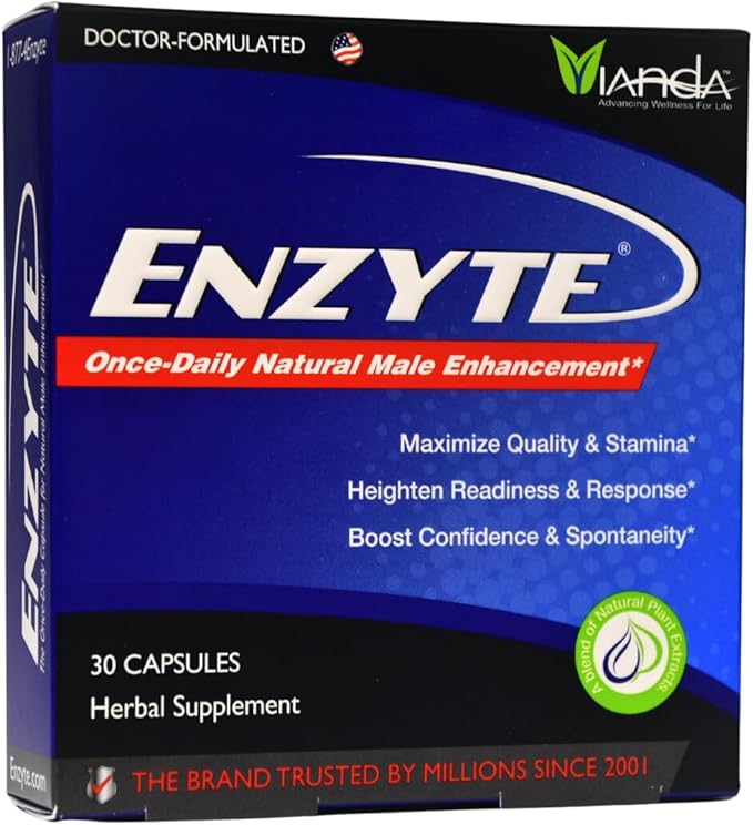 Enzyte® Natural Male Enhancement Bundle for Quality and Stamina with Asian Ginseng, Ginkgo Biloba, Grape Seed Extract, Horny Goat Weed - 12 Pack Bundle