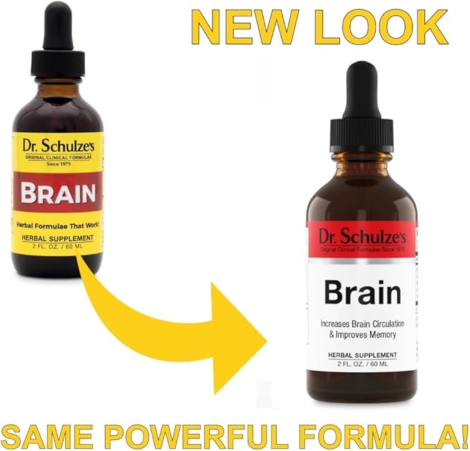 Dr. Schulze's Brain Formula 2 oz. - Vegan and Wild-Harvested | Stimulates Circulation and and Improved Mental Focus