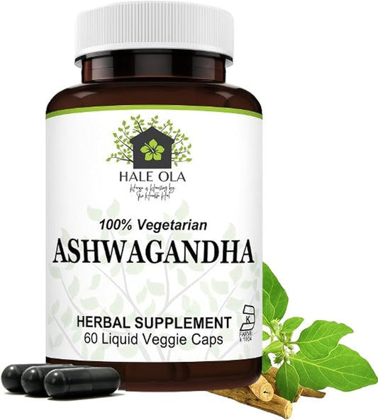 Organic Ashwagandha Capsules - Gluten-Free, Non-GMO & Kosher Certified - Ashwagandha Supplements for Immune Support, Stress, Mood, Anxiety Relief & Energy Support - 1000 mg, 60 Vegetarian Capsules
