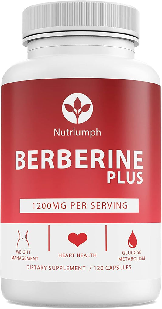Berberine Plus 1200mg with Royal Jelly – Supports Weight Management, Heart Health & Glucose Metabolism – 120 Vegan Capsules – Non-GMO, Made in USA