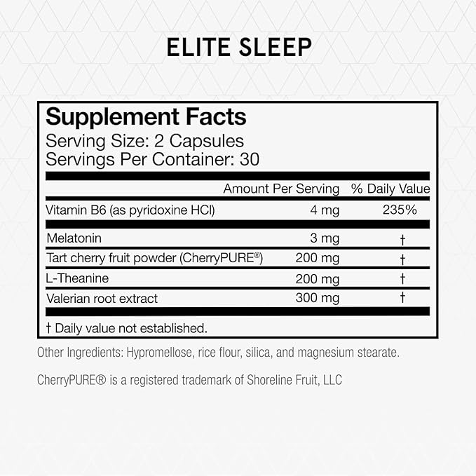 Momentous Elite Sleep Capsules - Vegan - Gluten-Free - NSF Certified for Sport - 30 Servings