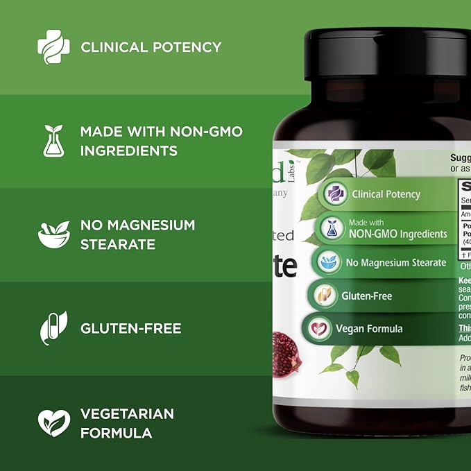 Emerald Labs Pomegranate Extract - Pomegranate Extract (40% Ellagic Acid) & Pomegranate Juice Powder for Immune Response & Heart Support* - 60 Vegetable Capsules (30-Day Supply)