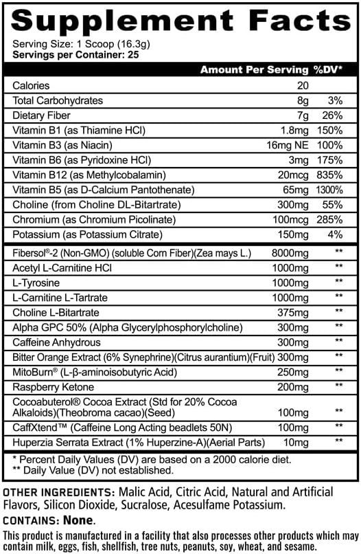 Panda Burn MAX Enhance Your Strength, Energy, Focus with Dual Source Caffiene (350mg), Alpha GPC, and MitoBurn® (Pink Lemonade)(25 Servings)