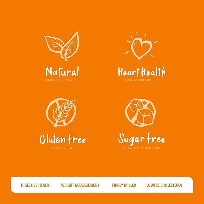 Sugar-Free Psyllium Husk Fiber Powder, Orange Flavored 19 oz