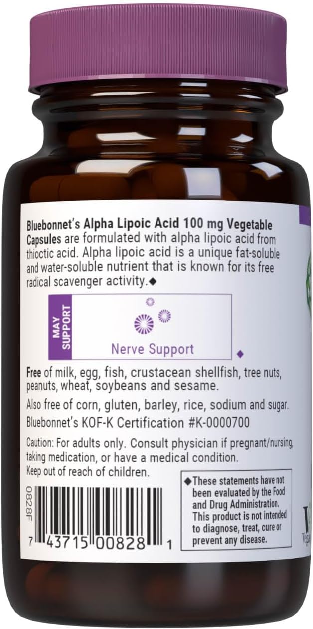 BLUEBONNET NUTRITION ALPHA LIPOIC ACID 100 mg