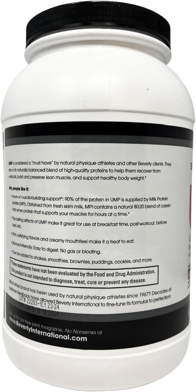 Beverly International UMP Protein Powder, Graham Cracker. Unique Whey-Casein Ratio Builds Lean Muscle Support. Easy to Digest. No Bloat. (32.8 oz) 2lb .8 oz