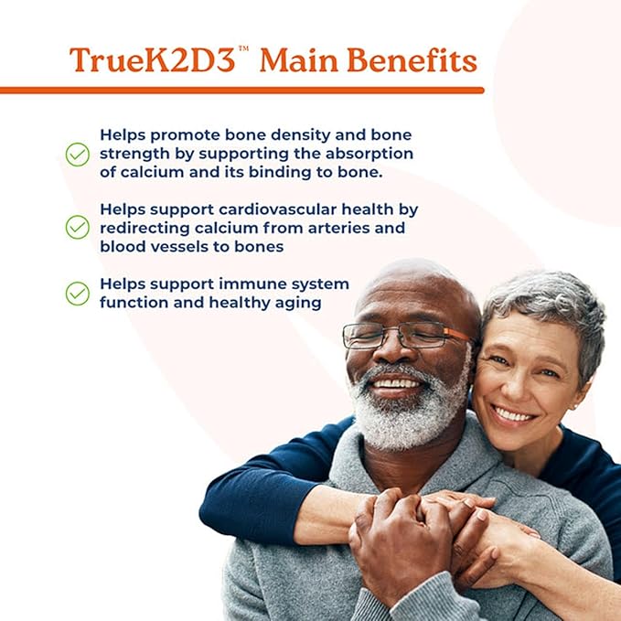 NatureCity TrueK2D3 Plant Based Vitamin K2 MK7 (90 mcg) & D3 from Algae(2,500 IU) 2 in 1 Vitamin D3 K2 Supplement for Bone, Heart and Immune Health – 60 Veggie Capsules