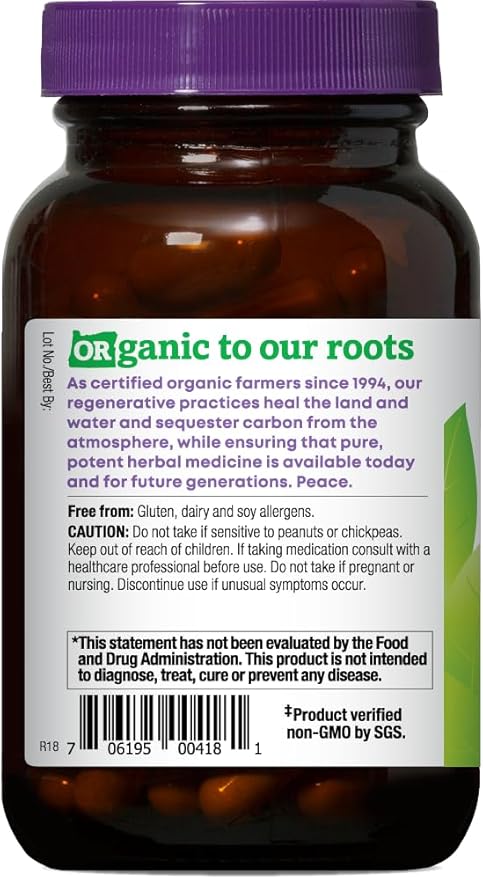 Oregon's Wild Harvest, Certified Organic Astragalus Capsules for Immunity Support, 1125 MGS, 90 Count