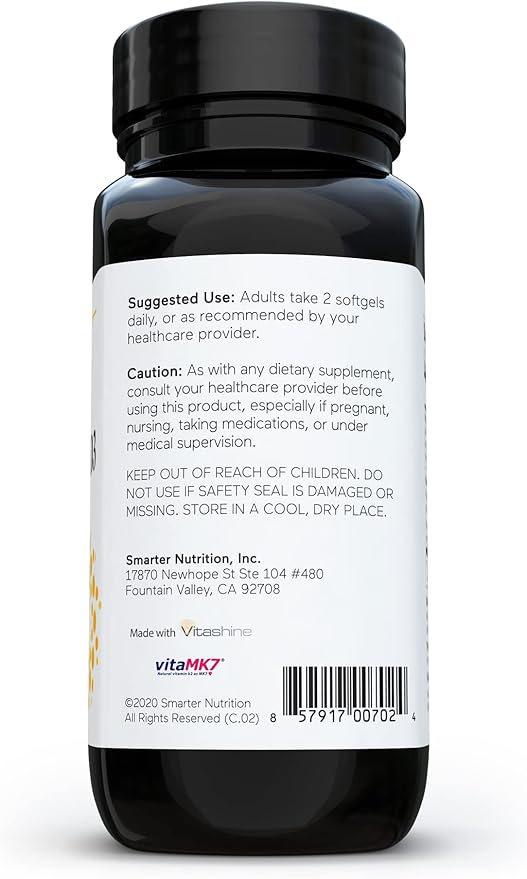 Smarter Nutrition Magnesium and Vitamin D3+K2 Bundle - Magnesium Complex with Glycinate, Citrate, Malate, and Bisglycinate and 5,000 IU of Vitamin D with K2 Complex [30-Day Supply]