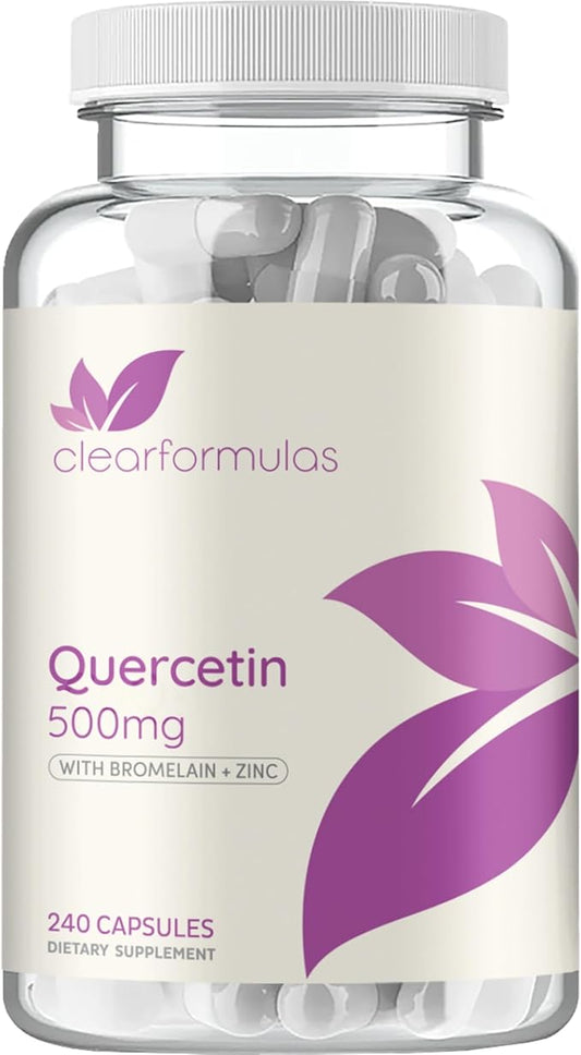 Advanced Zinc Quercetin with Bromelain Formula - Triple Immune Support Quercetin Complex for Daily and Seasonal Immune System Wellness Support - Made in a cGMP American Facility (240 Servings)