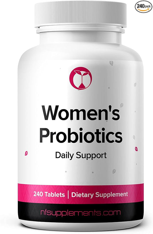 Probiotics for Women Supplement Supports Vaginal & Digestive Health 240 Tablets 3 Billion CFU (240, Women's Probiotics)
