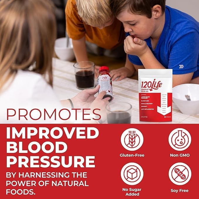 Blood Pressure Support, Natural Beet Root Powder Drink Mix with Pomegranate Powder, Cranberry Supplement, Tart Cherry, Hibiscus, and Magnesium (28 Servings) - Gluten-Free, Vegan