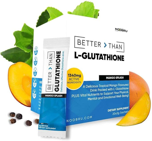 Noobru™ - Better Than - Glutathione - Advanced Antioxidant Supplement with Glyteine® for Cellular Detox, Immune Support, and Energy – Fast-Acting Glutathione Support