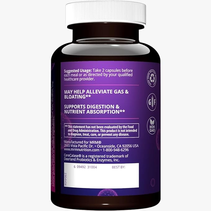 MRM Nutrition Digest-All ® | Digestive Enzymes | Improved digestion and absorption | Lactase + Amylase + Lipase | May help with bloating and gas | 100% Vegetarian | Gluten-Free | 15 servings