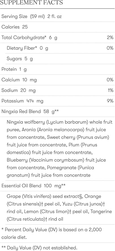 Young Living NingXia Red | 25.35 oz Bottle | Antioxidant-Rich Superfruit Blend | Antioxidant Drink | Increase Physical Energy | Features Wolfberry, Plum, Aronia, Cherry, Blueberry, & Pomegranate