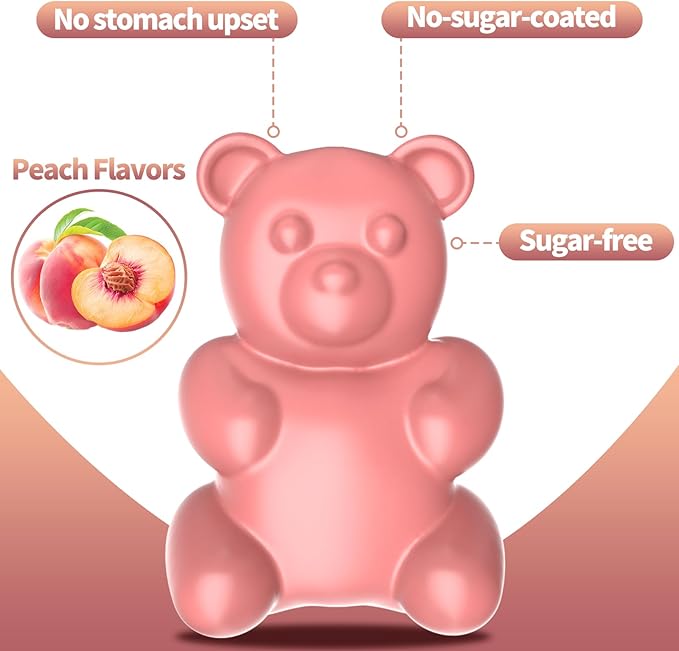 Black Cohosh Menopause and Menstrual Gummies with Magnesium, Vitamin E, Probiotic & Prebiotic - Hot Flashes* and Night Sweats* Relief Supplements - Vegan, Peach Flavored, 60 Counts