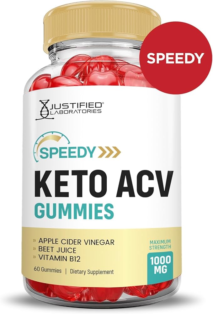 Justified Laboratories (2 Pack Speedy Keto ACV Gummies Advanced Formula 1000MG Speedy Keto Gummies Apple Cider Vinegar Formulated with Pomegranate Beet Juice Powder B12 Vegan Non GMO 120 Gummys