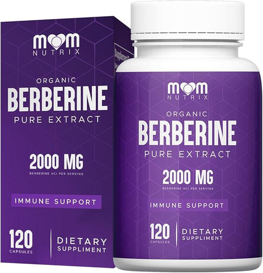 THE MONK Organic Berberine Extract 2000mg - Vegan, Non-GMO - Immune Support - Berberine HCL Supplement for Women & Men - 120 Capsules