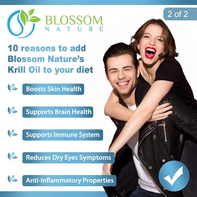 Antarctic Krill Oil Softgels–1600mg per Serving with 2mg Astaxanthin, High Omega‑3 (174mg EPA & 120mg DHA) in Phospholipid Form–Supports Joint, Heart, Skin & Brain Health–60 Lemon-Flavored Softgels