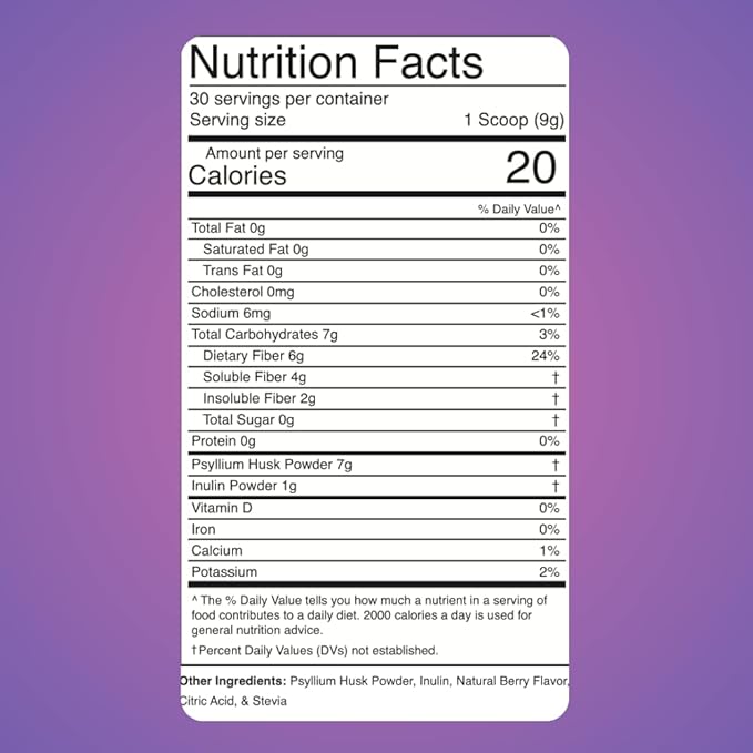 Dr Colbert MD Fiber Zone Powder | Berry Flavor | Prebiotics, Isoluble & Soluble Fiber | Psyllium Husk | Inulin | Recommended in Keto Zone Diet & Healthy Gut Zone | 9.52 oz