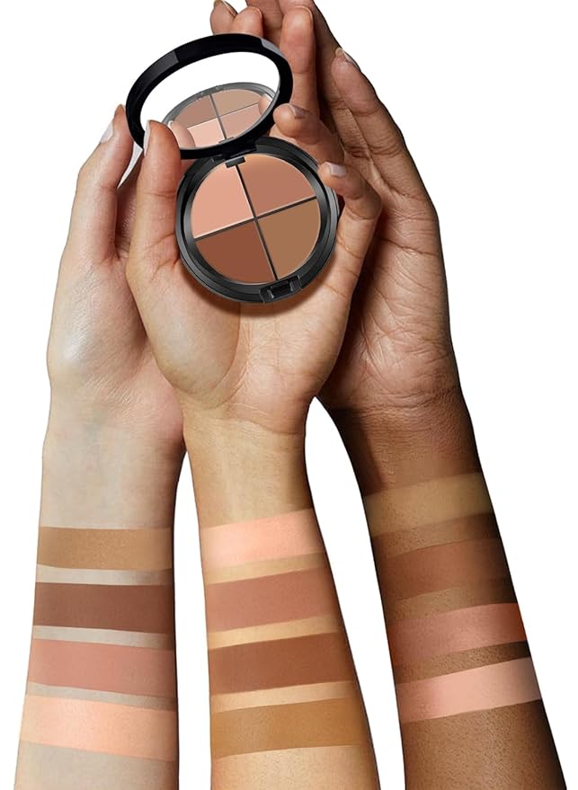 AMIIR Color Correcting Concealer Cream Full Coverage Professional Makeup Palette Flawless Face Contour, Medium to Dark