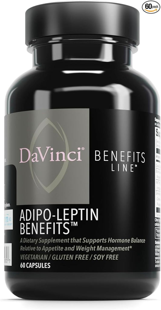 DAVINCI Labs Adipo-Leptin Benefits Dietary Supplement - Hormone Balance Support & Metabolism Support with Green Tea Extract, Green Coffee Bean Extract & More* - 60 Vegetarian Capsules (30 Servings)