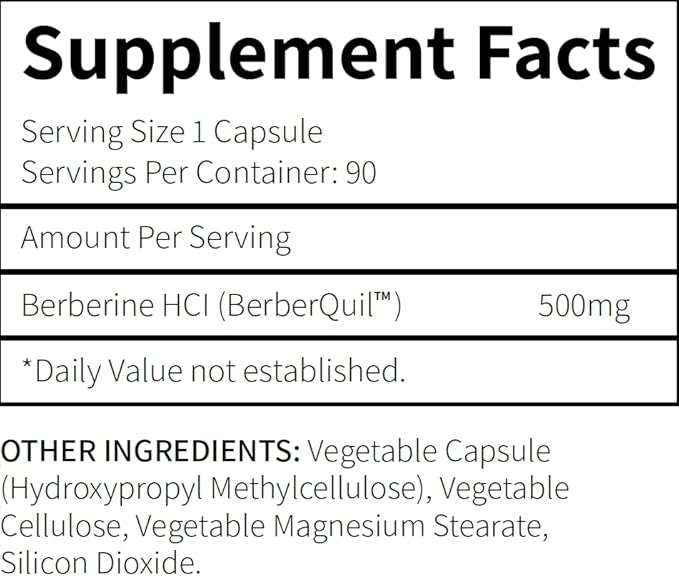 Research Labs 2 Fer 1 Ad - 1500mg Clinical Grade Berberine High Absorption Formula & BerberQuil™ Support. 180 Total Capsules. 500mg Each Capsule