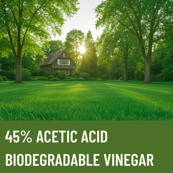 45% Vinegar Concentrated | White Vinegar for Cleaning and Garden | Home, and Outdoor Pure | Max Performance 9X Power | with Instructions (12 Gallons/ 1536 fl oz)