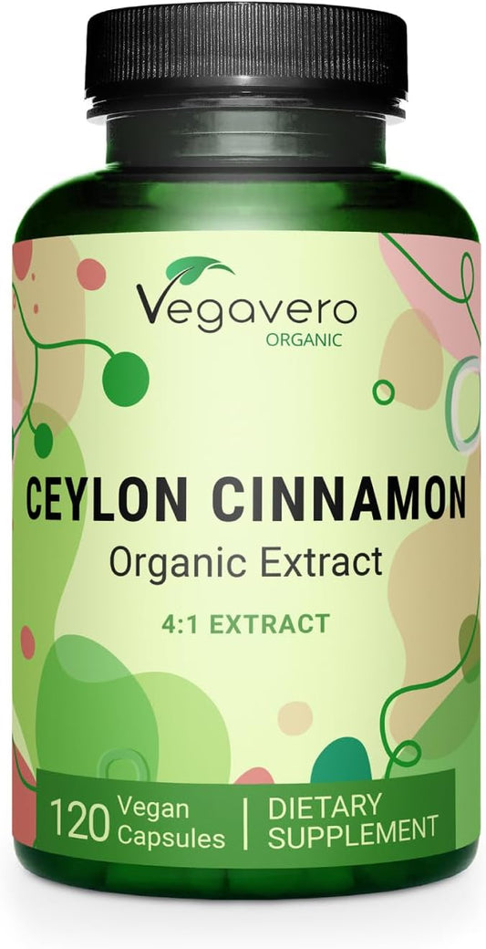Organic Ceylon Cinnamon | 2000mg | USDA Certified | NO Artificial Additives | 4 Month Supply | Lab-Tested, Non-GMO | 120 Capsules | Vegan