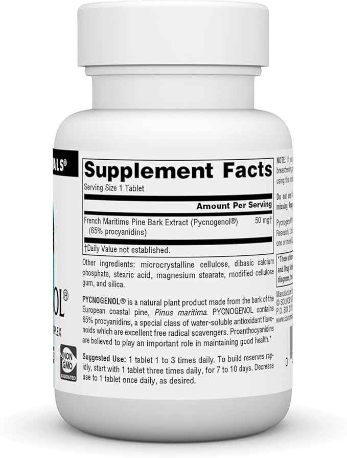 Source Naturals Pycnogenol 50 mg Proanthocyanidin Complex - 60 Tablets