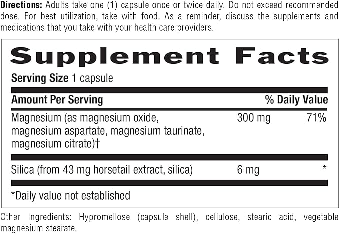 Target-Mins Magnesium with Silica 300 mg 120 Vegetarian Capsules