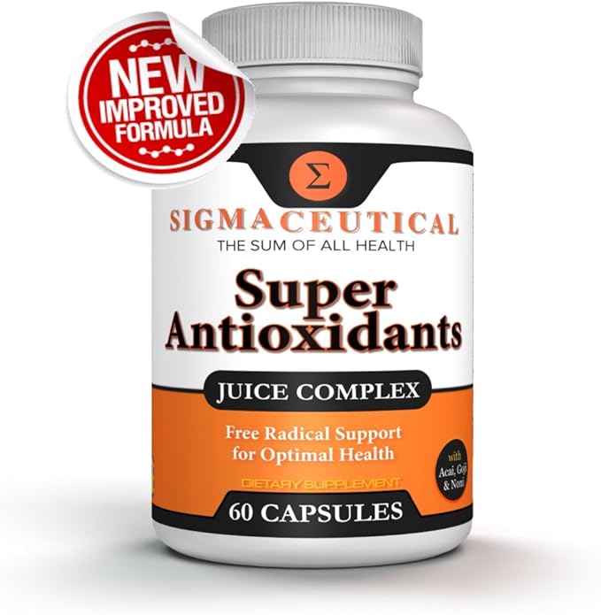 Super Antioxidant Capsules – 6 Superfruit Blend with Goji Berry, Acai, Resveratrol for Immune Support – Skin Health & Daily Wellness – 60 Count Made in USA