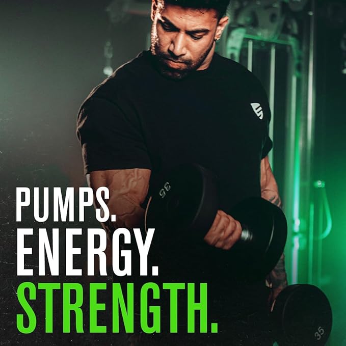 Jacked Factory NITROSURGE Pre Workout Supplement - Energy Booster, Instant Strength Gains, Clear Focus, & Intense Pumps - NO Booster & Powerful Preworkout Energy Powder - 60 Servings, Blue Raspberry
