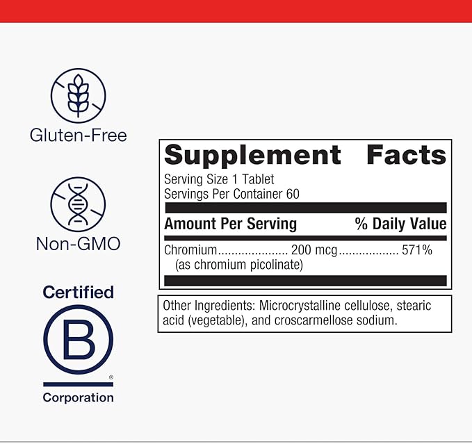 Metagenics Chromium Picolinate - Bioavailable Chromium for Metabolism Support* - Essential Trace Mineral - Non-GMO - Vegetarian - Gluten-Free - 60 Count