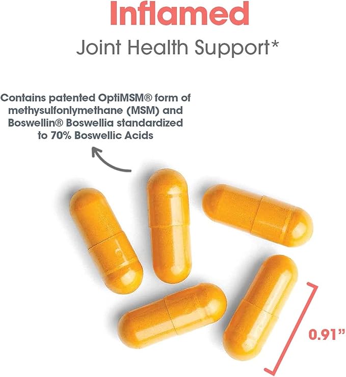 Allergy Research Group InflaMed Joint Health Supplement - Joint Support Supplement for Men & Women, Molybdenum, Turmeric, MSM, Boswellia,Connective Tissue Health - 120 Count