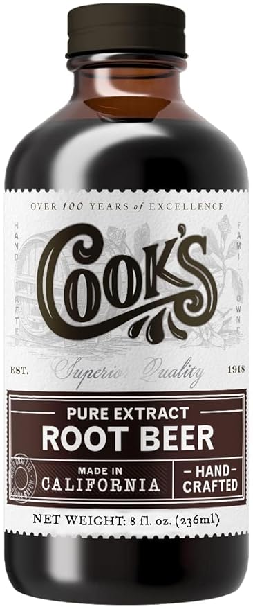 Cook's, Root Beer Extract Flavoring, For Root Beer Making and Baking, 8 Ounce