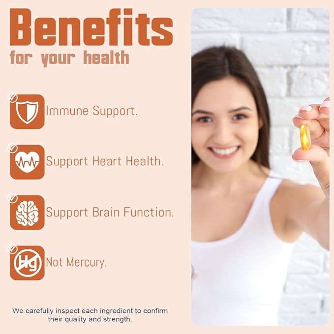 Omega 3 Fish Oil – Lemon-Flavored Softgels with EPA & DHA for Brain, Heart, and Wellness Support – Easy-to-Digest, No Fish Burps – 120 Softgels, Pack of 2