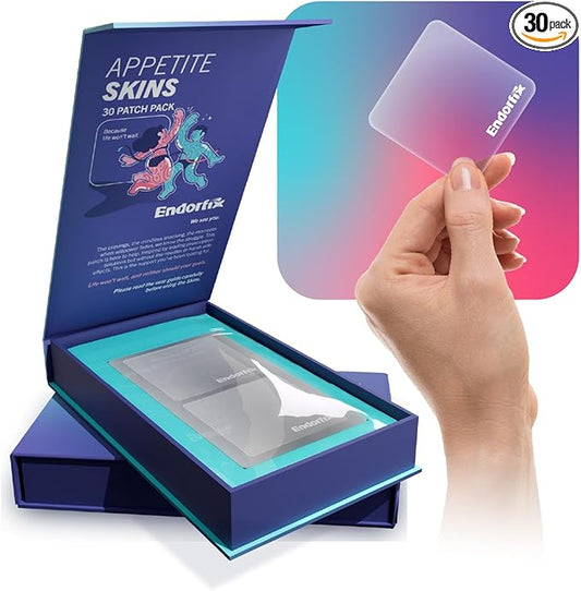 Appetite Support Skins – 30 Daily Transdermal Patches – with Green Tea Extract, Yerba Mate Extract, 5-HTP, Forskolin, Garcinia Cambogia – Plant-Based Craving Support,Vegan, Sugar-Free